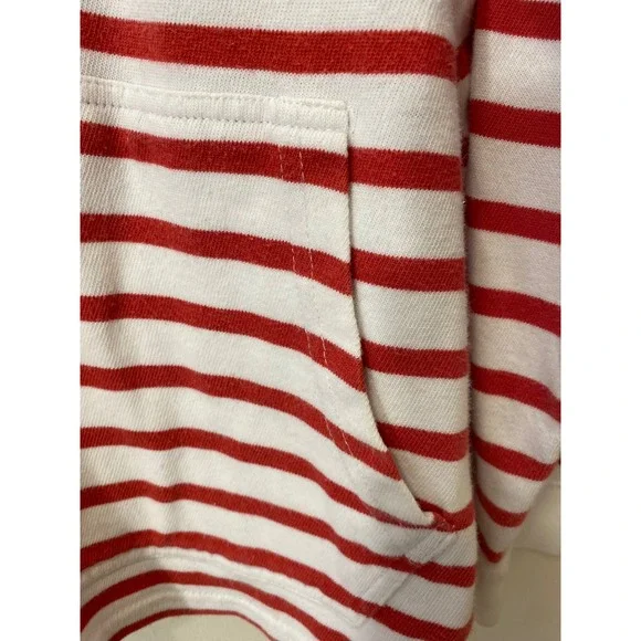 The Black Dog Red White Stripe Hoodie Pullover Cotton Nautical Casual Unise - Picture 6 of 12